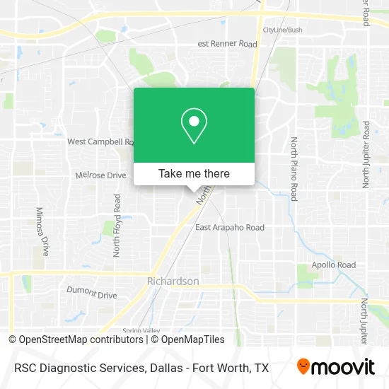RSC Diagnostic Services map