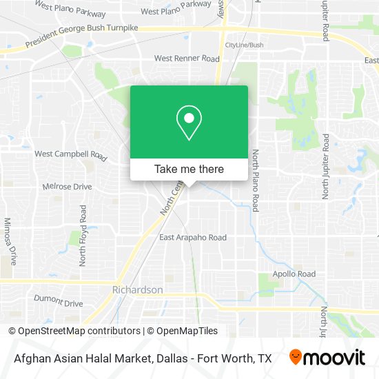 Afghan Asian Halal Market map