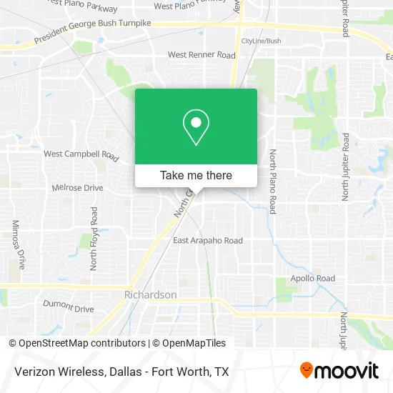 Verizon Wireless map