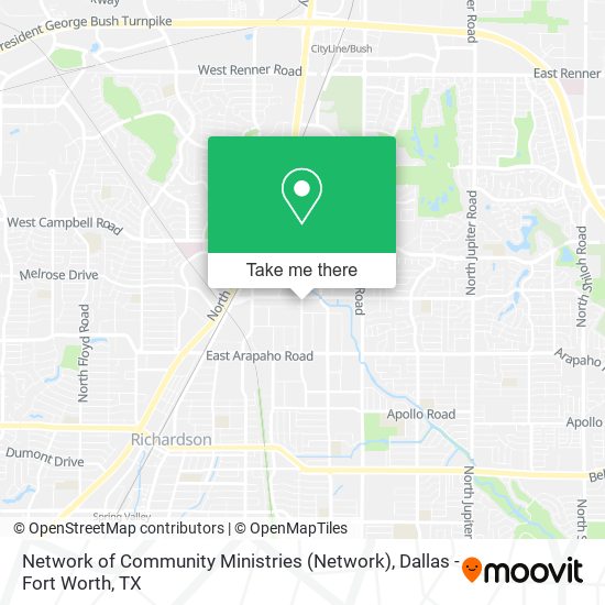 Mapa de Network of Community Ministries