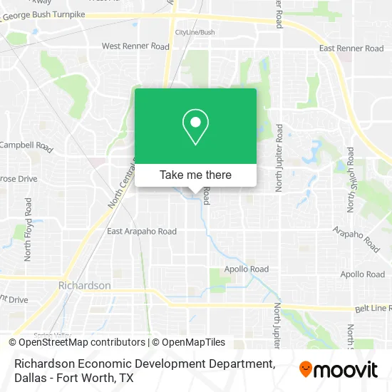 Richardson Economic Development Department map