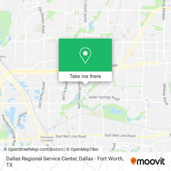Dallas Regional Service Center map