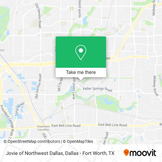 Jovie of Northwest Dallas map