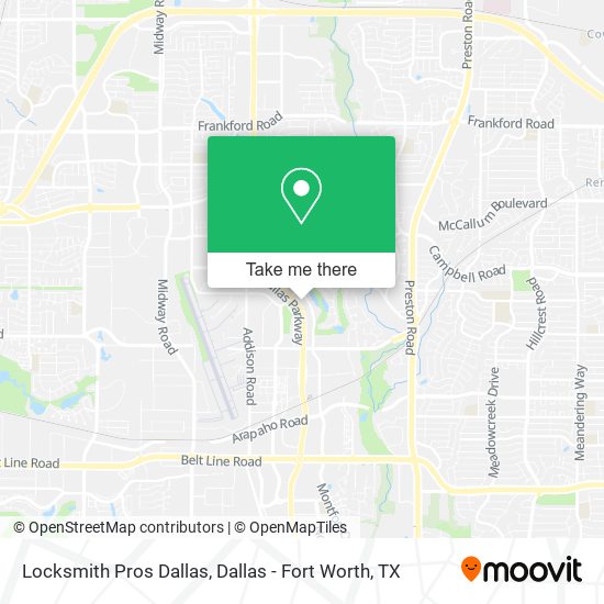 Mapa de Locksmith Pros Dallas