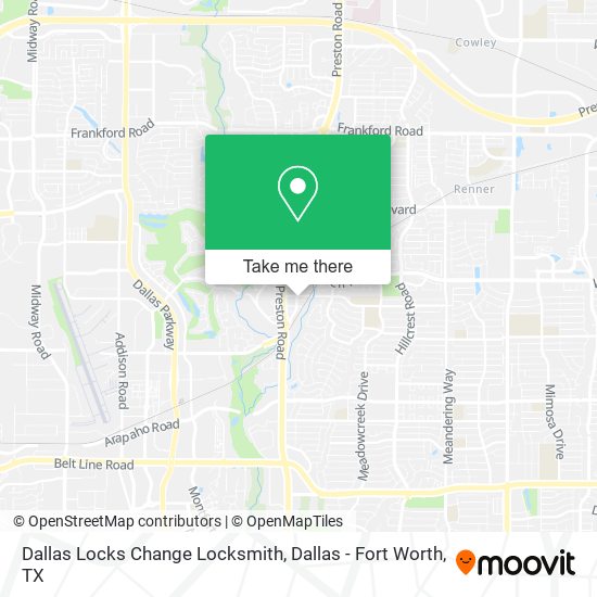 Dallas Locks Change Locksmith map