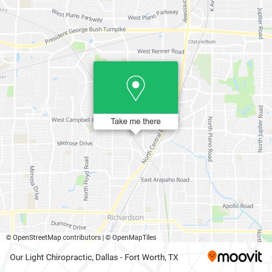 Our Light Chiropractic map