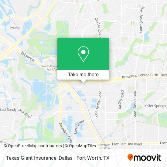 Mapa de Texas Giant Insurance