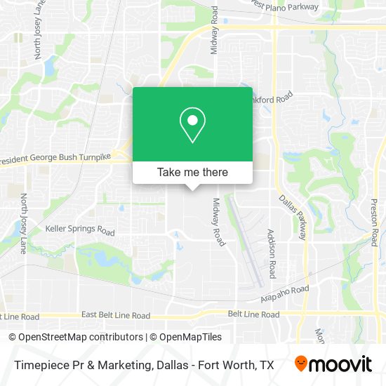 Mapa de Timepiece Pr & Marketing