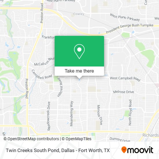 Twin Creeks South Pond map