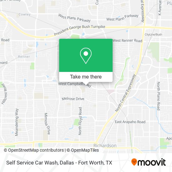 Self Service Car Wash map