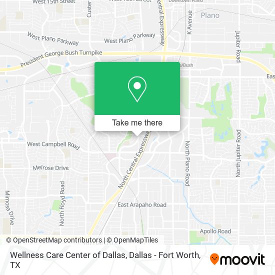 Mapa de Wellness Care Center of Dallas