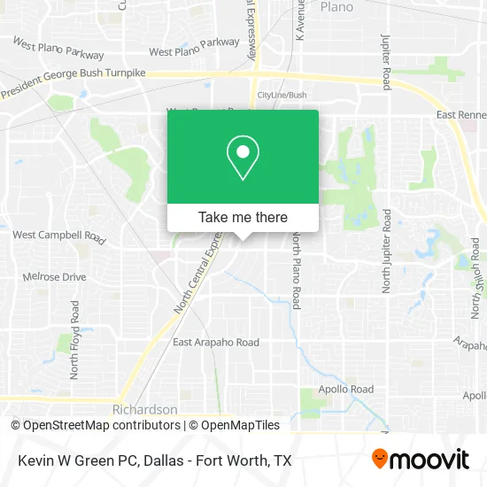 Kevin W Green PC map