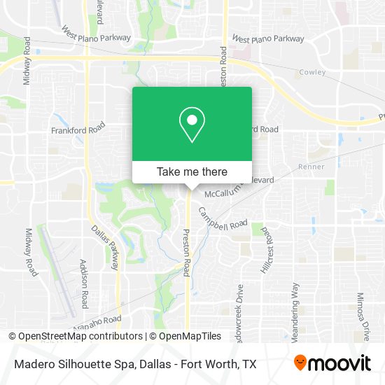 Madero Silhouette Spa map