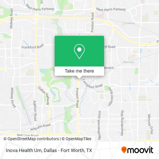 Inova Health Um map