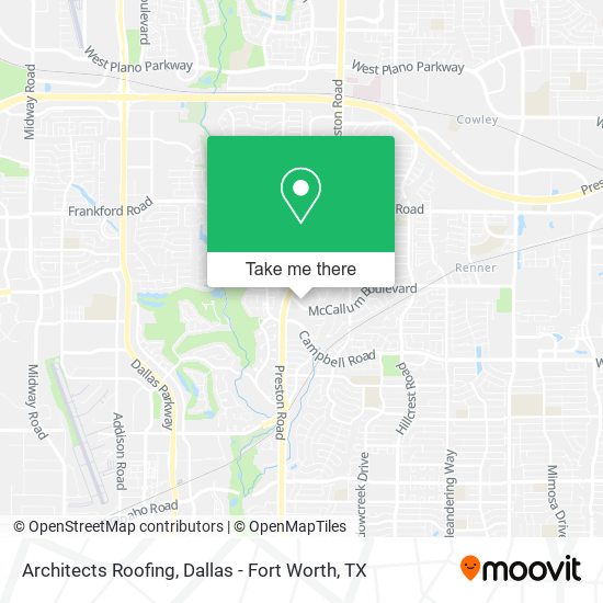 Architects Roofing map