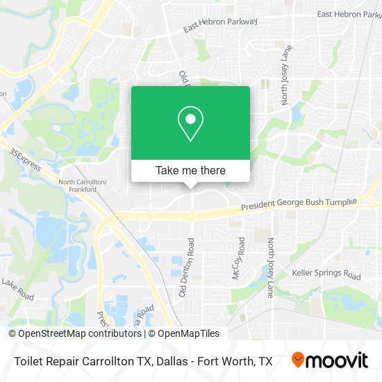 Toilet Repair Carrollton TX map