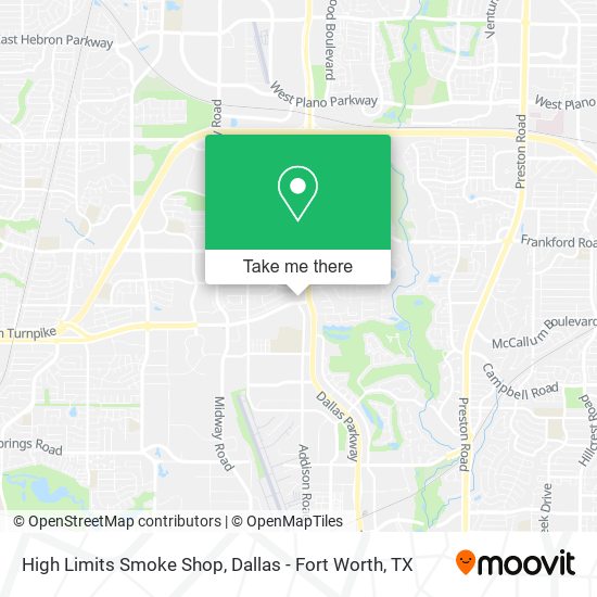 High Limits Smoke Shop map