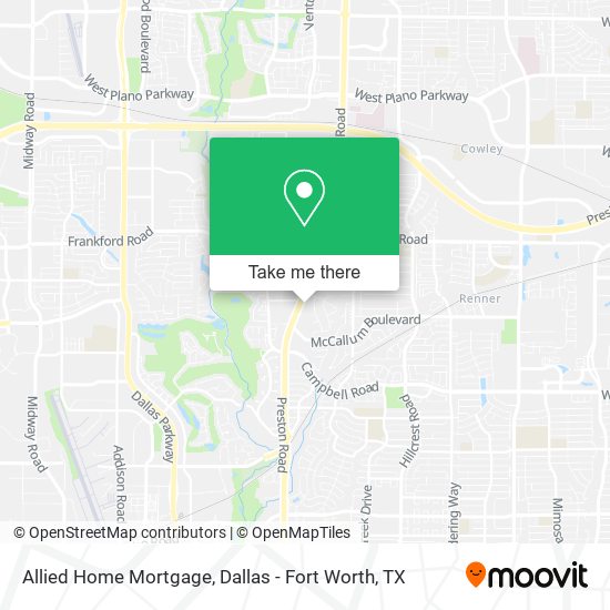 Allied Home Mortgage map