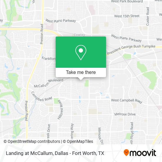 Landing at McCallum map
