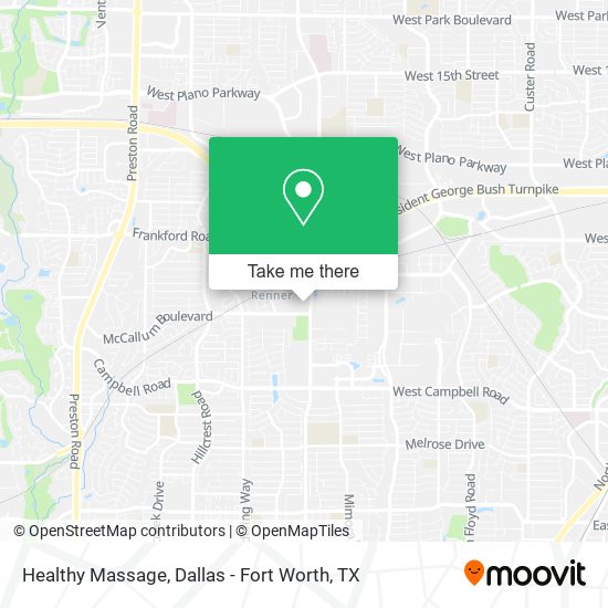 Healthy Massage map