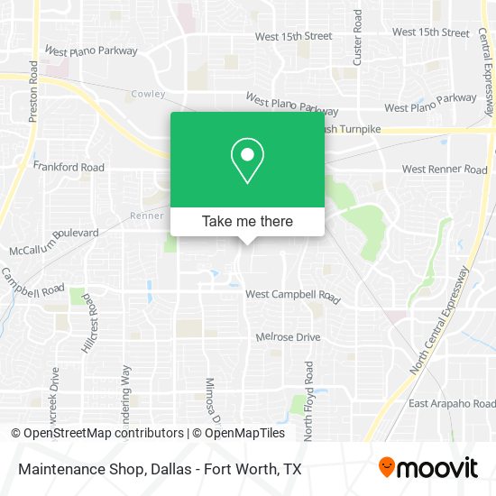 Mapa de Maintenance Shop
