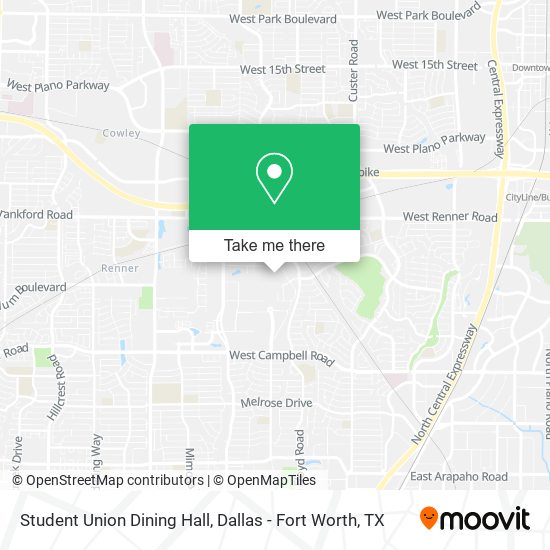 Mapa de Student Union Dining Hall