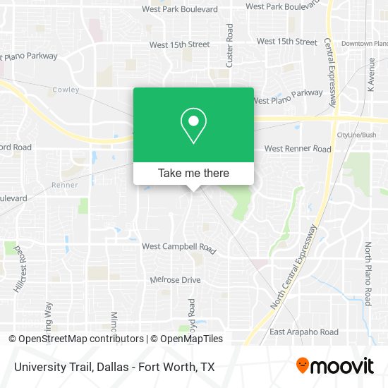 University Trail map