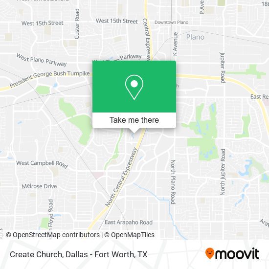 Mapa de Create Church