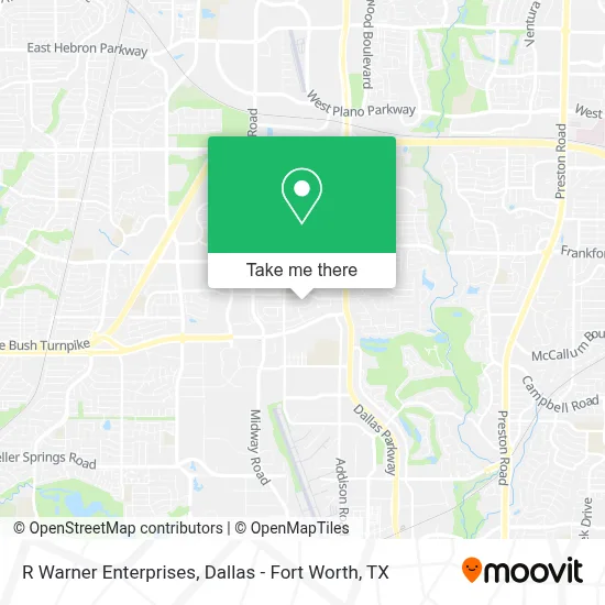 R Warner Enterprises map