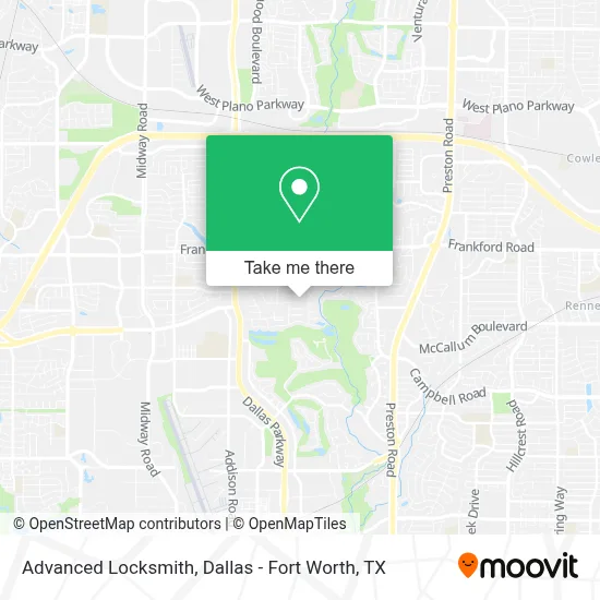 Advanced Locksmith map