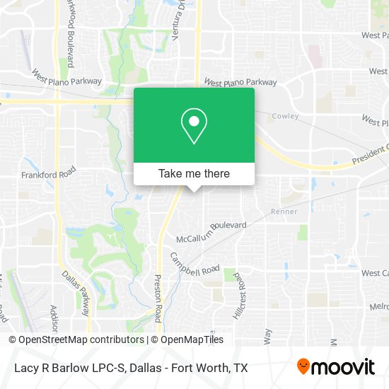 Lacy R Barlow LPC-S map