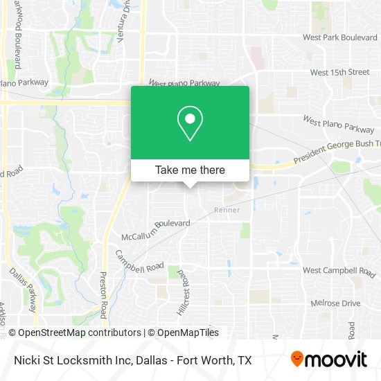 Nicki St Locksmith Inc map