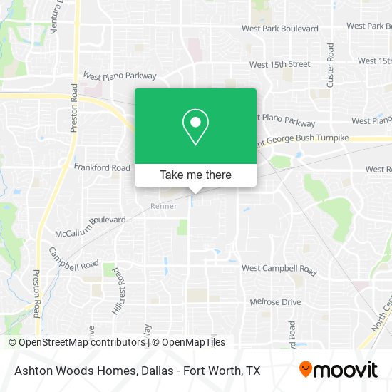 Mapa de Ashton Woods Homes