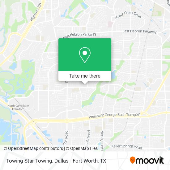 Towing Star Towing map