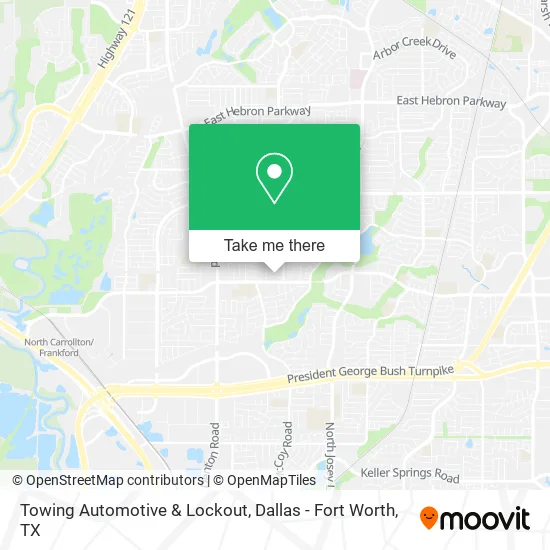 Towing Automotive & Lockout map