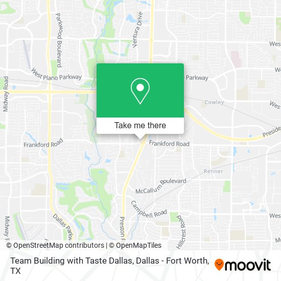 Team Building with Taste Dallas map