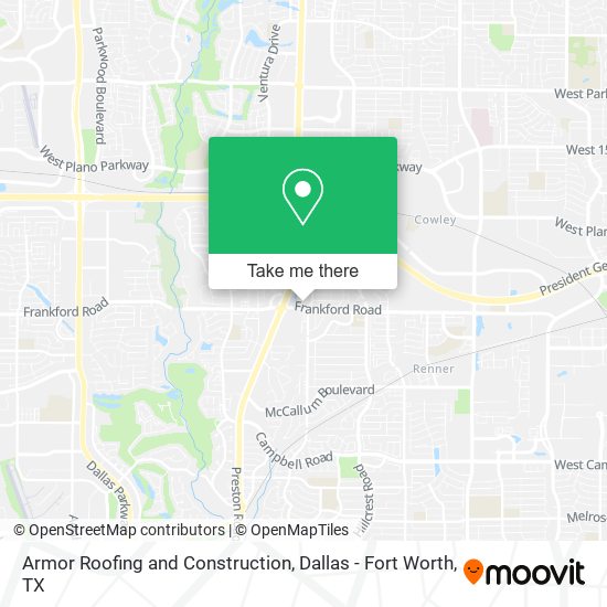 Armor Roofing and Construction map