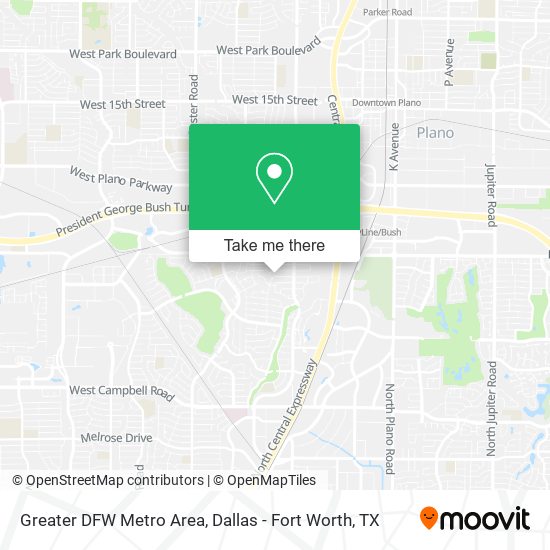 Greater DFW Metro Area map