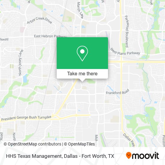 Mapa de HHS Texas Management