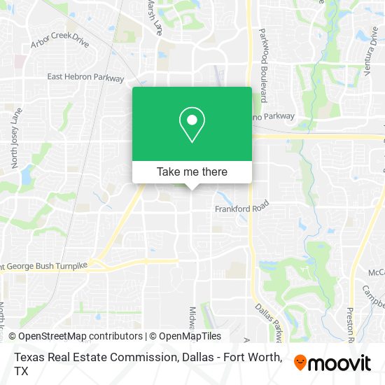 Mapa de Texas Real Estate Commission