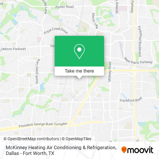 McKinney Heating Air Conditioning & Refrigeration map