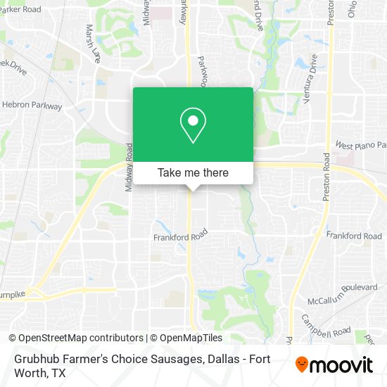 Mapa de Grubhub Farmer's Choice Sausages