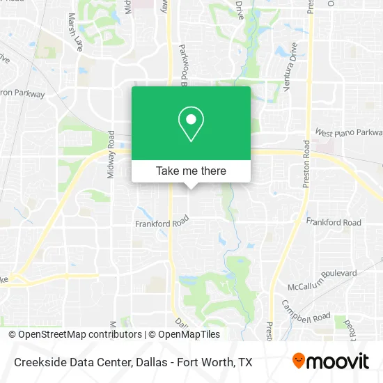 Creekside Data Center map