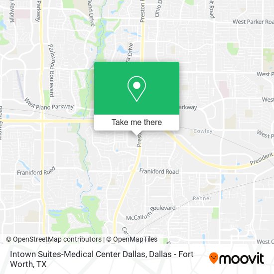 Intown Suites-Medical Center Dallas map