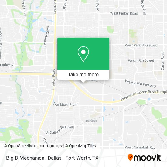 Big D Mechanical map