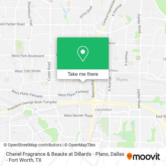 Chanel Fragrance & Beaute at Dillards - Plano map
