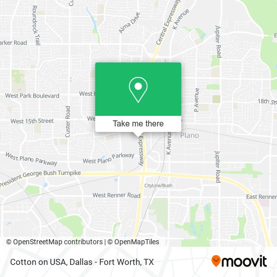 Cotton on USA map