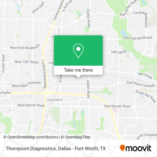 Thompson Diagnostics map