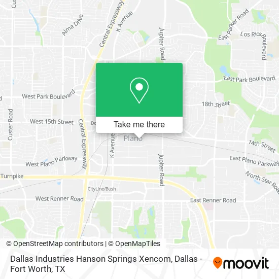 Dallas Industries Hanson Springs Xencom map
