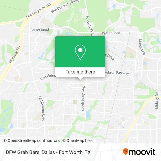 DFW Grab Bars map